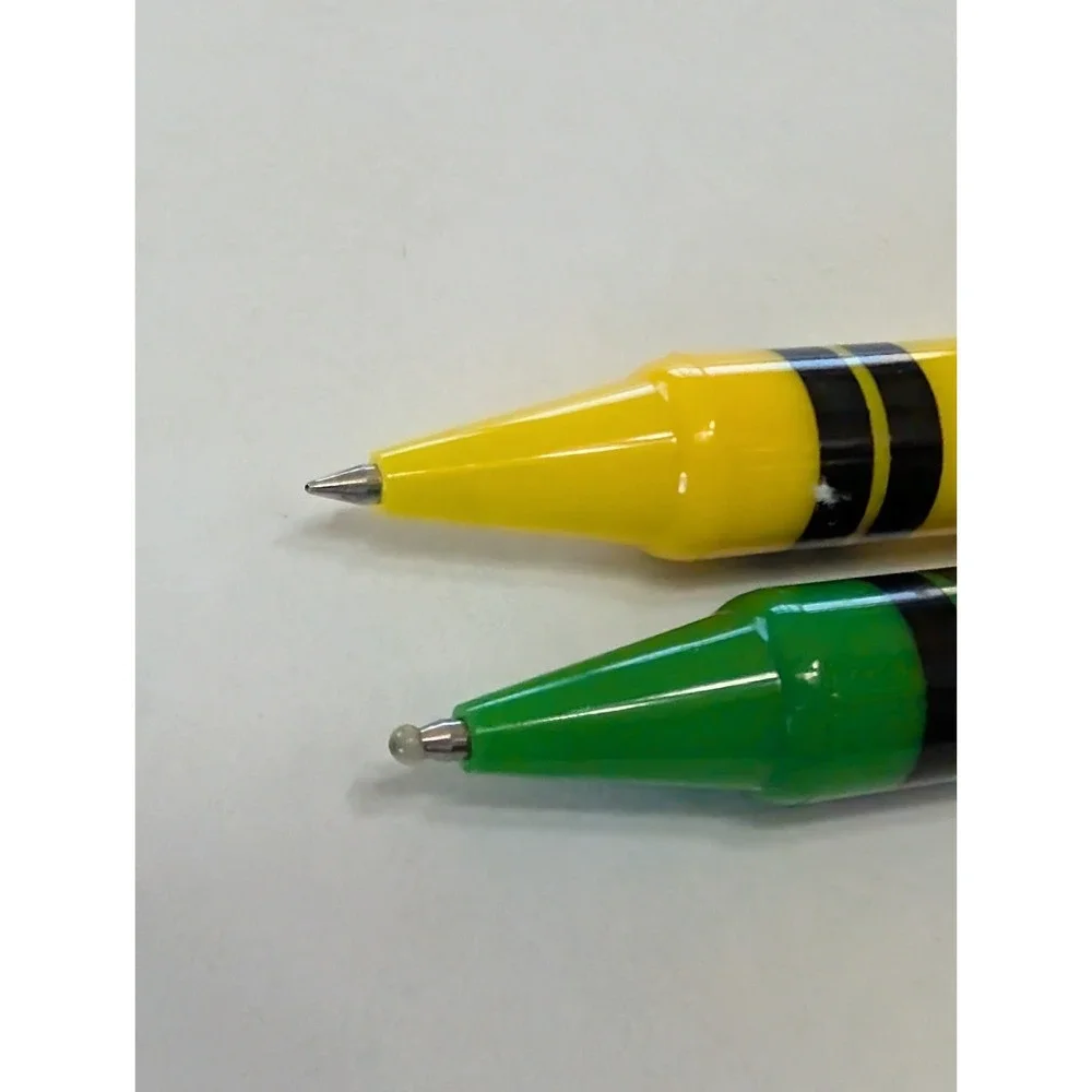 RARE Metadate CD CII Pharmaceutical Drug Rep Pen ADHD Green Yellow Crayon Click